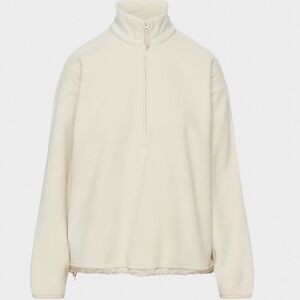 Aritzia Golden Polartec 200 1/4 Zip Pullover Ivory Fleece Size S